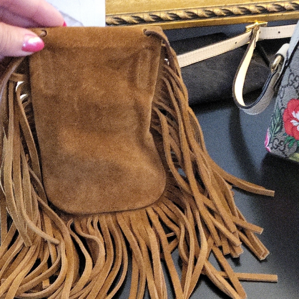 YSL leather fringe crossbody - Picture 4 of 4